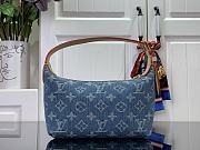 Fortok Louis Vuitton Hills Pochette Handbag Blue Denim M82949 20.5x6x16cm  - 6