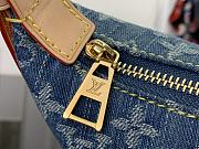 Fortok Louis Vuitton Hills Pochette Handbag Blue Denim M82949 20.5x6x16cm  - 5