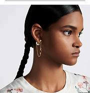 Fortok Dior Triable Earrings Gold-Finish Metal and White Resin Pearls - 2