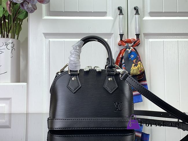 Fortok Louis Vuitton Nano Alma Bag Black M81945 18x12x8cm - 1