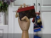 Fortok Louis Vuitton Charms Card Holder Wallet Monogram/Red M82739 10.2x7.3x0.3cm  - 1