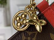 Fortok Louis Vuitton Charms Card Holder Wallet Monogram/Red M82739 10.2x7.3x0.3cm  - 6