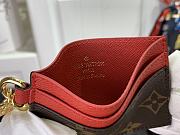 Fortok Louis Vuitton Charms Card Holder Wallet Monogram/Red M82739 10.2x7.3x0.3cm  - 5