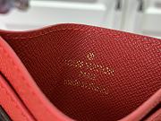 Fortok Louis Vuitton Charms Card Holder Wallet Monogram/Red M82739 10.2x7.3x0.3cm  - 4