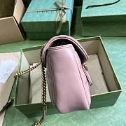 Fortok Gucci Marmont Double G Rivets Bag in Pink 22x13x6cm - 6