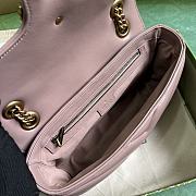 Fortok Gucci Marmont Double G Rivets Bag in Pink 22x13x6cm - 2