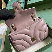 Fortok Gucci Marmont Double G Rivets Bag in Pink 22x13x6cm - 3