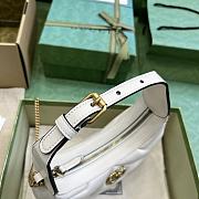 Fortok Gucci Half-Moon Marmont Double G Rivets Bag White 21x16x5cm - 4