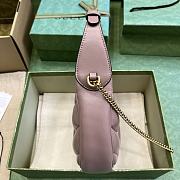 Fortok Gucci Half-Moon Marmont Double G Rivets Bag Pink 21x16x5cm - 6