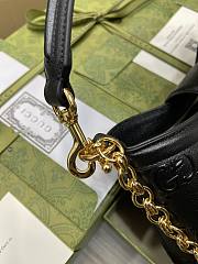Fortok Gucci GG Shoulder Bag Black Leather 25x21x9cm - 5