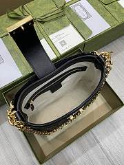 Fortok Gucci GG Shoulder Bag Black Leather 25x21x9cm - 3