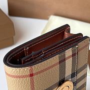 Fortok Burberry Folding Wallet Brown 10x3.5x8.5cm - 6