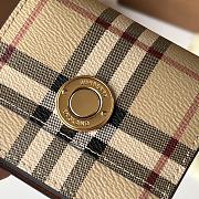 Fortok Burberry Folding Wallet Brown 10x3.5x8.5cm - 5