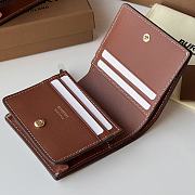 Fortok Burberry Folding Wallet Brown 10x3.5x8.5cm - 3