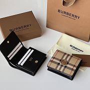 Fortok Burberry Folding Wallet Black 10x3.5x8.5cm - 1