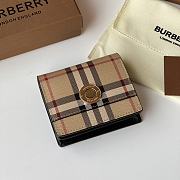 Fortok Burberry Folding Wallet Black 10x3.5x8.5cm - 5