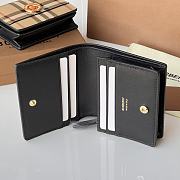 Fortok Burberry Folding Wallet Black 10x3.5x8.5cm - 3