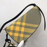 Fortok Burberry Sling Shield Check-pattern Shoulder Bag Yellow/Green 26x5.5x13.5cm - 6