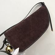 Fortok Burberry Shield Suede Shoulder Bag Brown 26x5.5x13.5cm - 6
