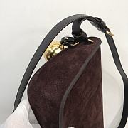 Fortok Burberry Shield Suede Shoulder Bag Brown 26x5.5x13.5cm - 2