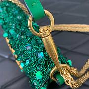 Fortok Valentino Garavani Loco Glitter Bag Green 19x10.5x5cm - 2