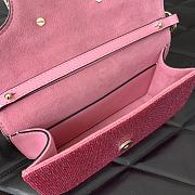 Fortok Valentino Loco Small Embroidered Shoulder Bag Pink 19x10.5x5cm - 3