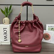 Fortok Loewe Squeeze Bag Nappa Lambskin in Burgundy 34x13.5x30cm - 1