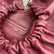 Fortok Loewe Squeeze Bag Nappa Lambskin in Burgundy 34x13.5x30cm - 2