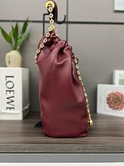 Fortok Loewe Squeeze Bag Nappa Lambskin in Burgundy 34x13.5x30cm - 5