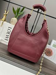 Fortok Loewe Squeeze Bag Nappa Lambskin in Burgundy 34x13.5x30cm - 6