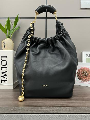 Fortok Loewe Squeeze Bag Nappa Lambskin in Black 34x13.5x30cm