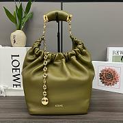 Fortok Loewe Squeeze Bag Nappa Lambskin in Green 29x10.5x24cm - 1