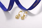 Fortok Louis Vuitton LV Letter Earrings - 2