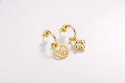 Fortok Louis Vuitton LV Letter Earrings - 1