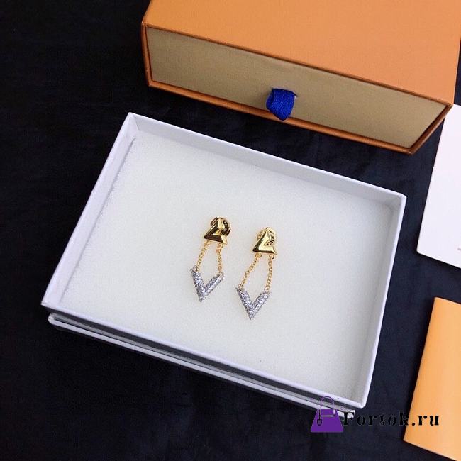 Fortok Louis Vuitton Double V Earrings - 1