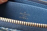 Fortok Louis Vuitton Key Pouch Blue Denim M82961 12x7x1.5cm - 3