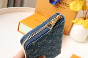 Fortok Louis Vuitton Zippy Wallet Blue Denim M82958 19x10.5x2.5cm - 5