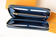 Fortok Louis Vuitton Zippy Wallet Blue Denim M82958 19x10.5x2.5cm - 4