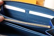 Fortok Louis Vuitton Zippy Wallet Blue Denim M82958 19x10.5x2.5cm - 2