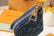 Fortok Louis Vuitton Zippy Coin Purse Blue Denim M82957 11x8.5x2cm - 3