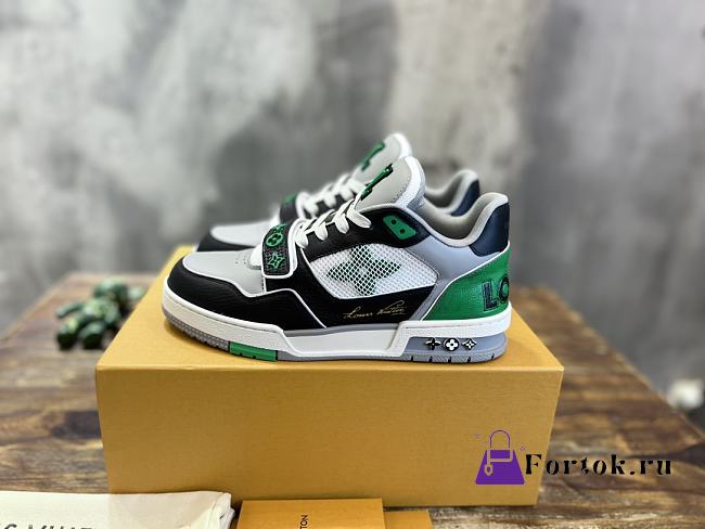 Fortok Louis Vuitton LV Trainer Sneaker Green/Black - 1