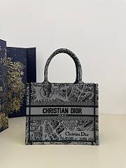 Fortok Dior Grey Tote Bag Map Pattern 26cm - 1