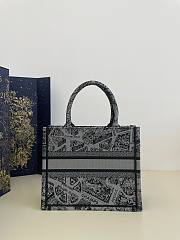Fortok Dior Grey Tote Bag Map Pattern 26cm - 4