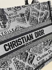 Fortok Dior Grey Tote Bag Map Pattern 26cm - 2