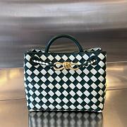 Fortok Bottega Veneta Small Andiamo Bag Emerald Green 25x20x10cm - 1