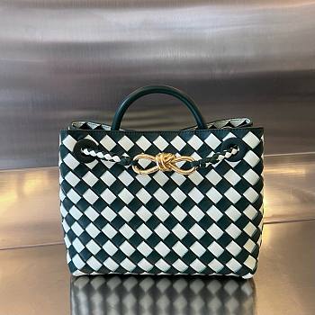 Fortok Bottega Veneta Small Andiamo Bag Emerald Green 25x20x10cm