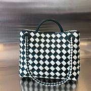 Fortok Bottega Veneta Small Andiamo Bag Emerald Green 25x20x10cm - 4