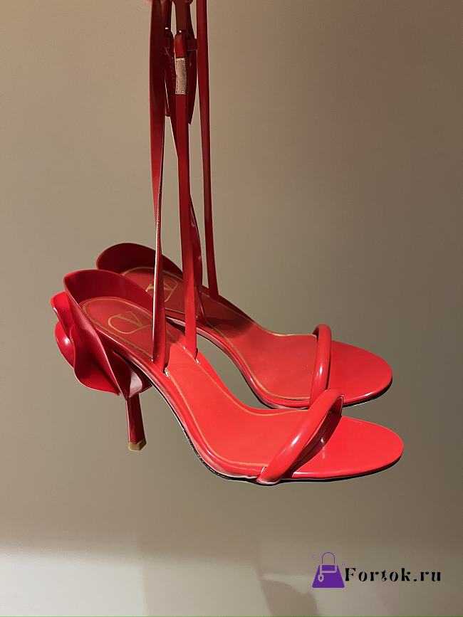 Fortok Valentino Roserouche High-heel Sandals Red  - 1