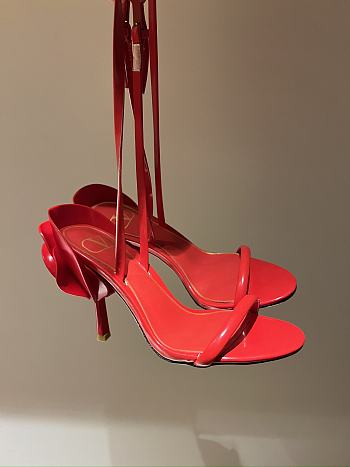 Fortok Valentino Roserouche High-heel Sandals Red 