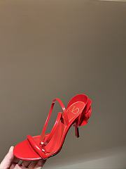Fortok Valentino Roserouche High-heel Sandals Red  - 5